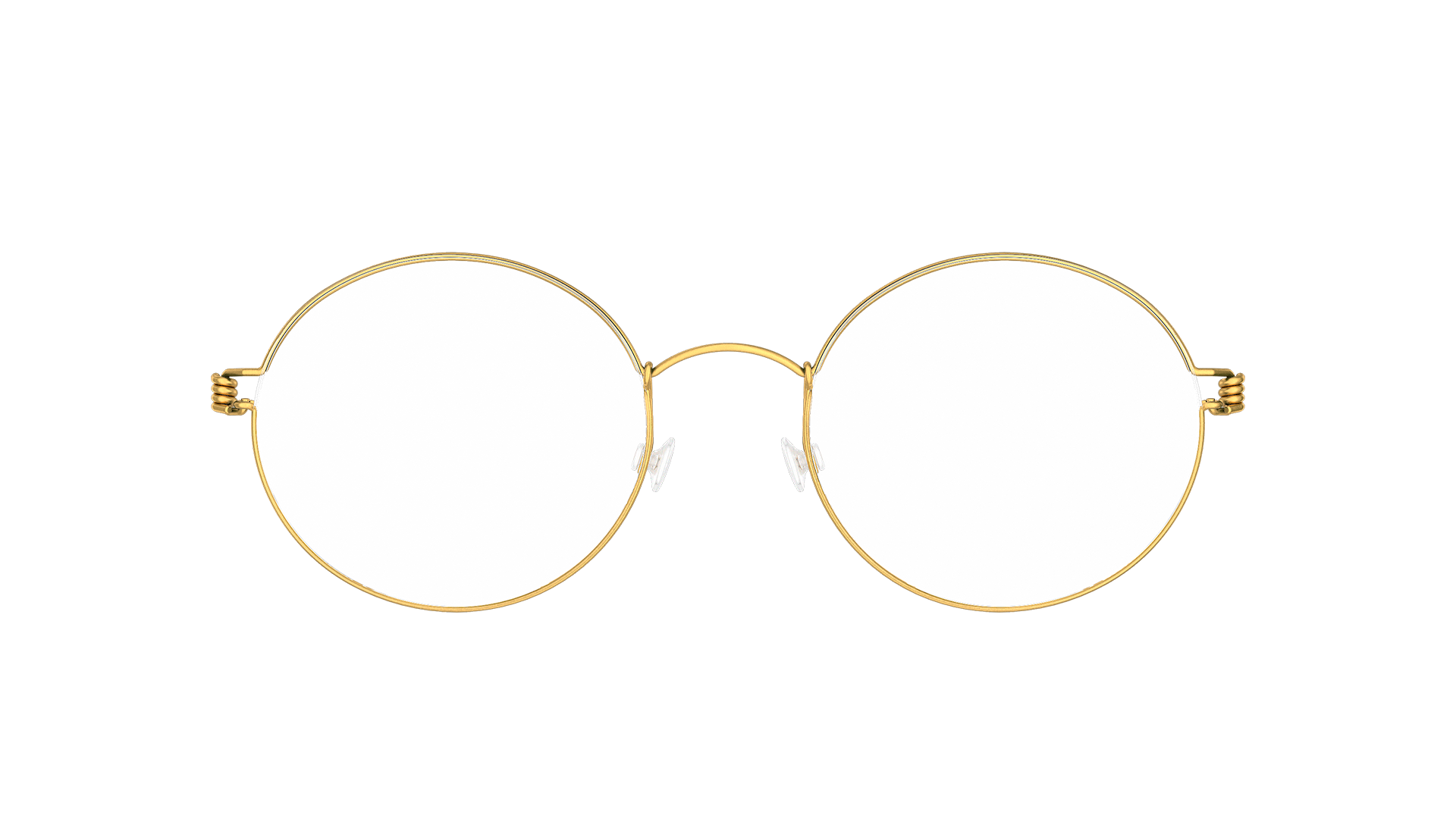 LINDBERG air titanium rim gold round glasses in Model Dakota colour GT
