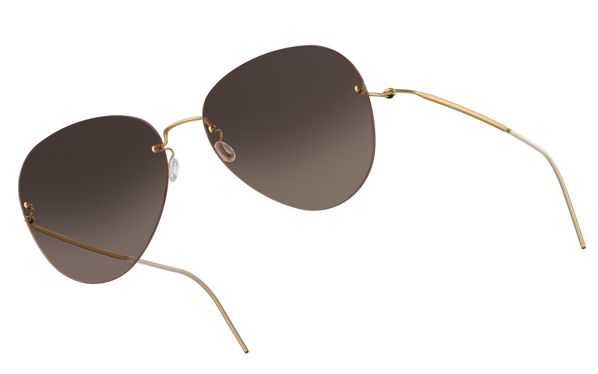 LINDBERG SPIRIT titanium model 2408 GT gold aviator designer sunglasses