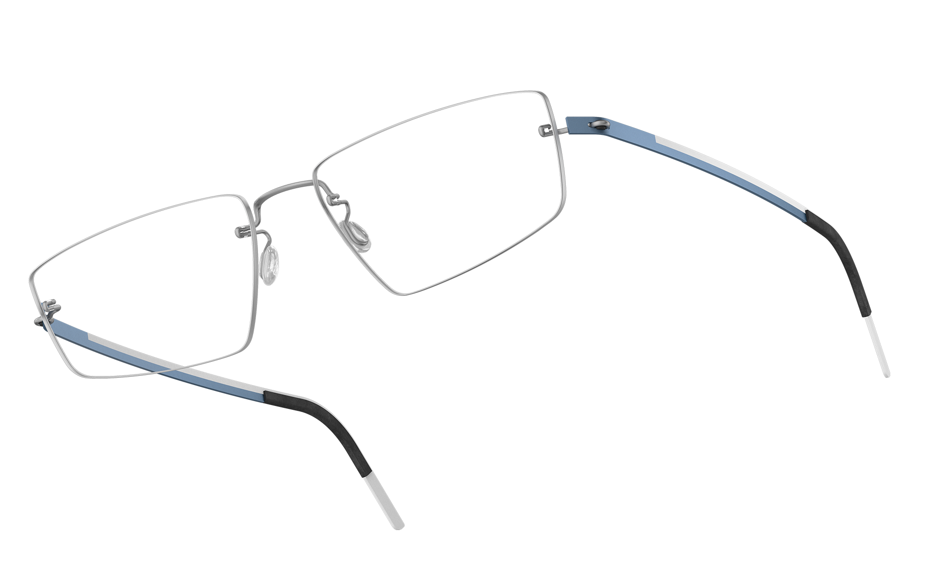 LINDBERG titanium rimless eyeglasses Model 2419 in blue colour 10